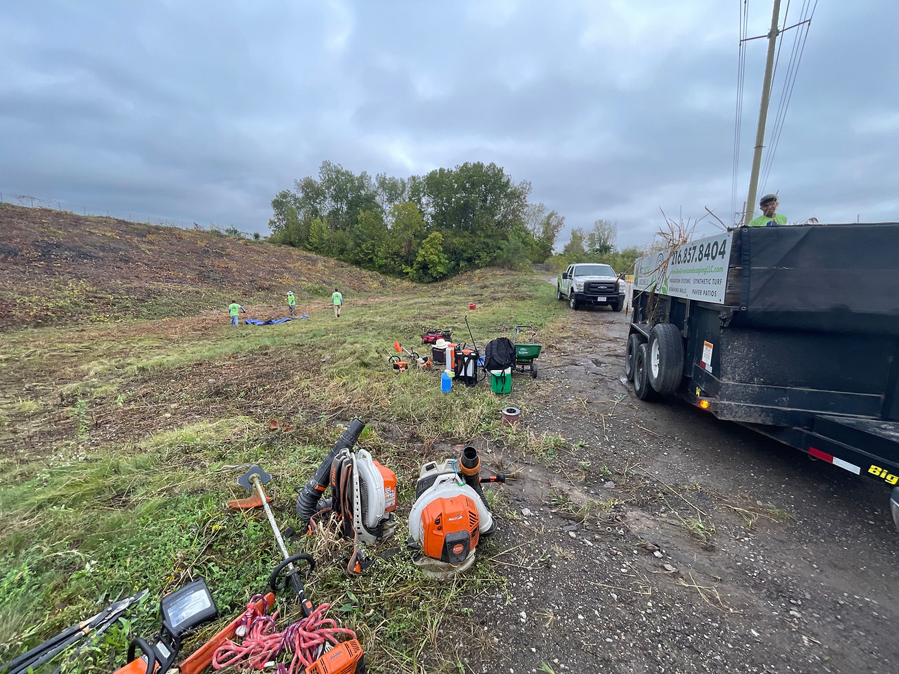 Excavation Services in Northeast Ohio 10 clearing vegetation off hill for e p a newburgh hts commercial project 1 1