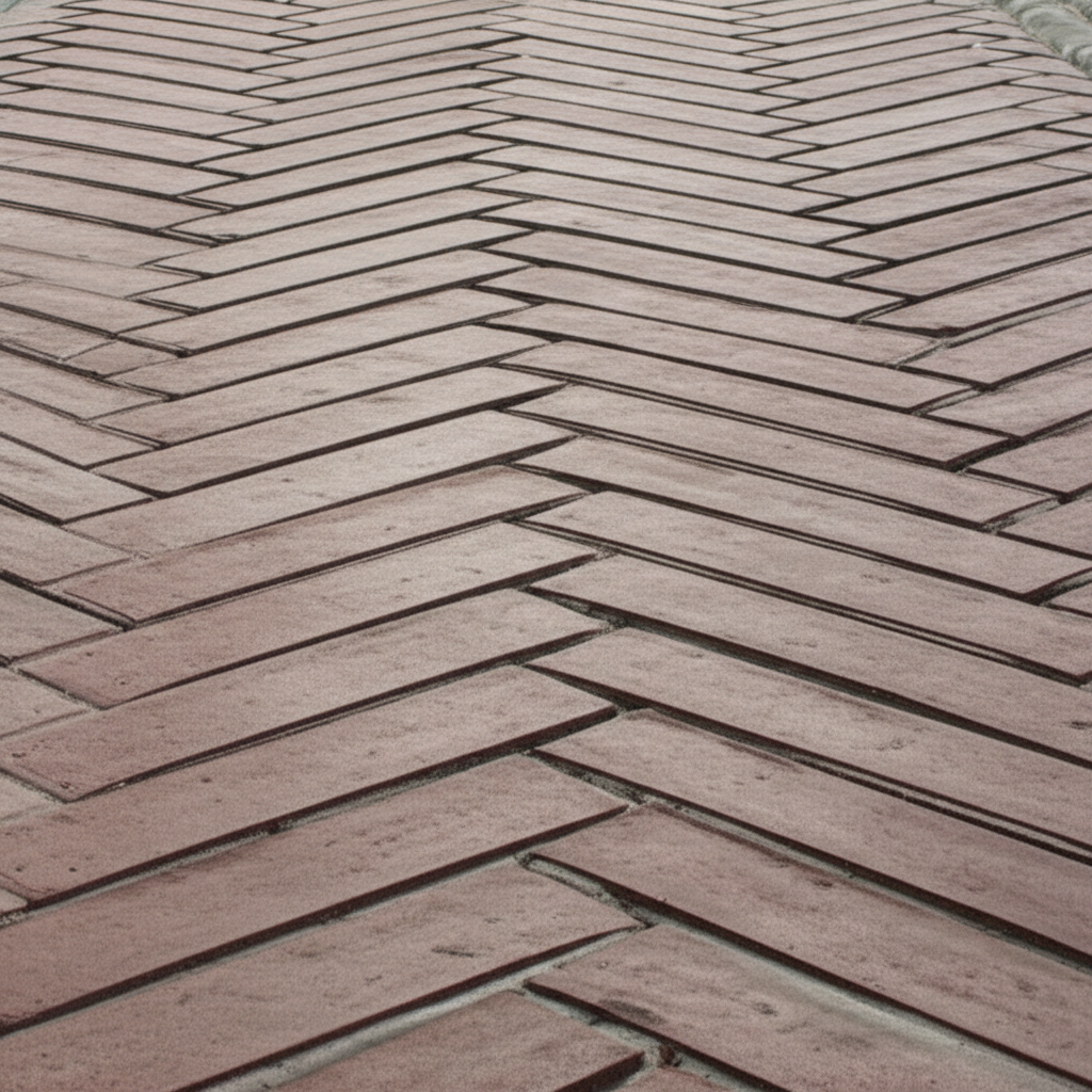 Brick & Herringbone - stamped concrete component by Bee Green Outdoor Living, Northeast Ohio
