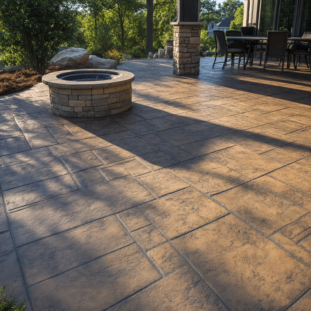 Release Agent Color used in stamped concrete projects by Bee Green Outdoor Living