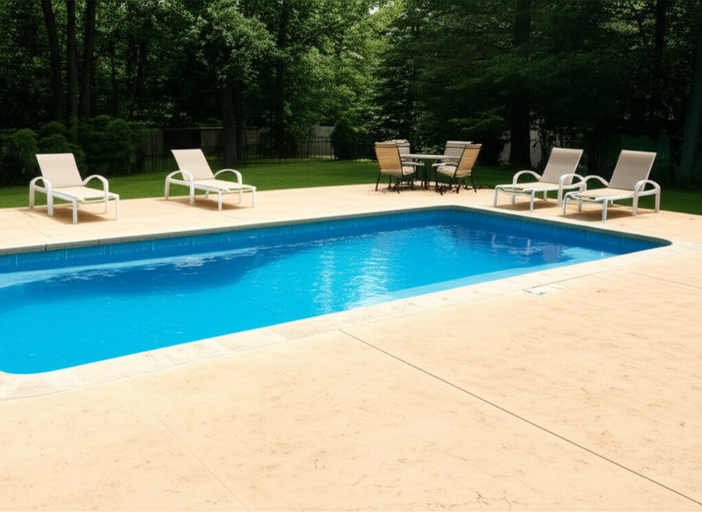 Pool Surrounds - stamped concrete component by Bee Green Outdoor Living, Northeast Ohio
